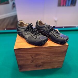 Skechers Men's Black Leather Sneakers